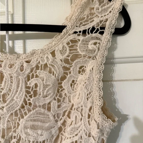 Altar'd State Cream Lace and Black Patterned Mini Dress - Picture 4 of 11